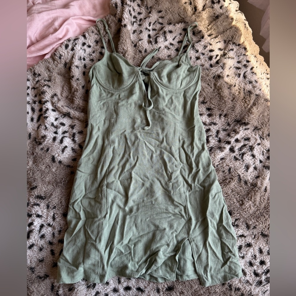 La Hearts Green Mini Dress